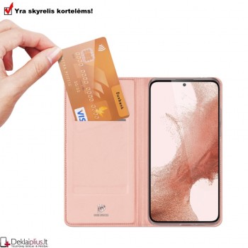 Dux Ducis dirbtinės odos atverčiamas dėklas - rausvas (Samsung S23 Plus) Dux Ducis dirbtinės odos atverčiamas dėklas - rausvas (Samsung S23 Plus)